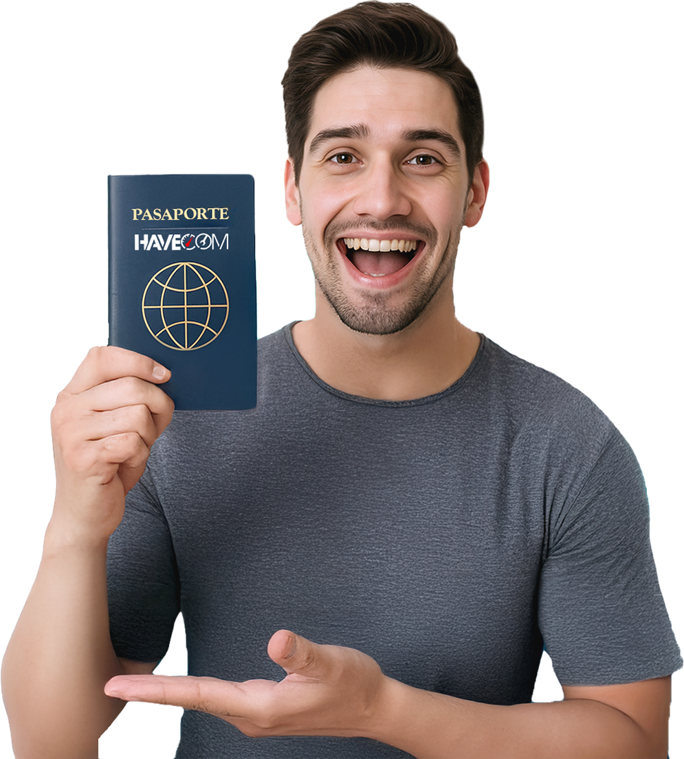 hombre pasaporte