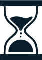 icono tiempo de entrega azul
